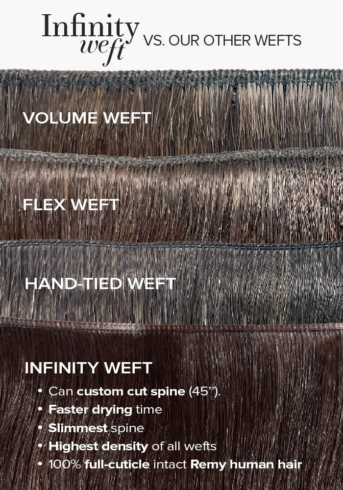 BELLAMI Professional Infinity Weft | 24" 90g Walnut Brown/Ash Blonde #3/#60 Rooted Hair Extensions