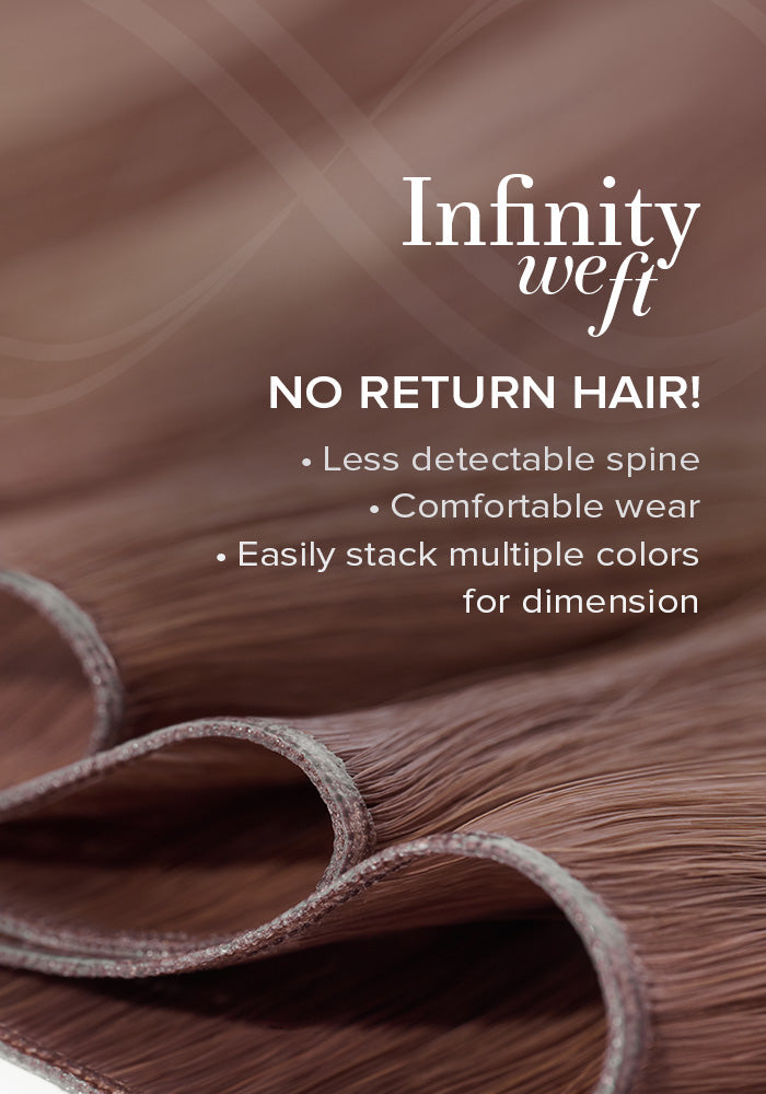 BELLAMI Professional Infinity Weft | 24" 90g Ash Brown/Ash Blonde #8/#60 Balayage Hair Extensions