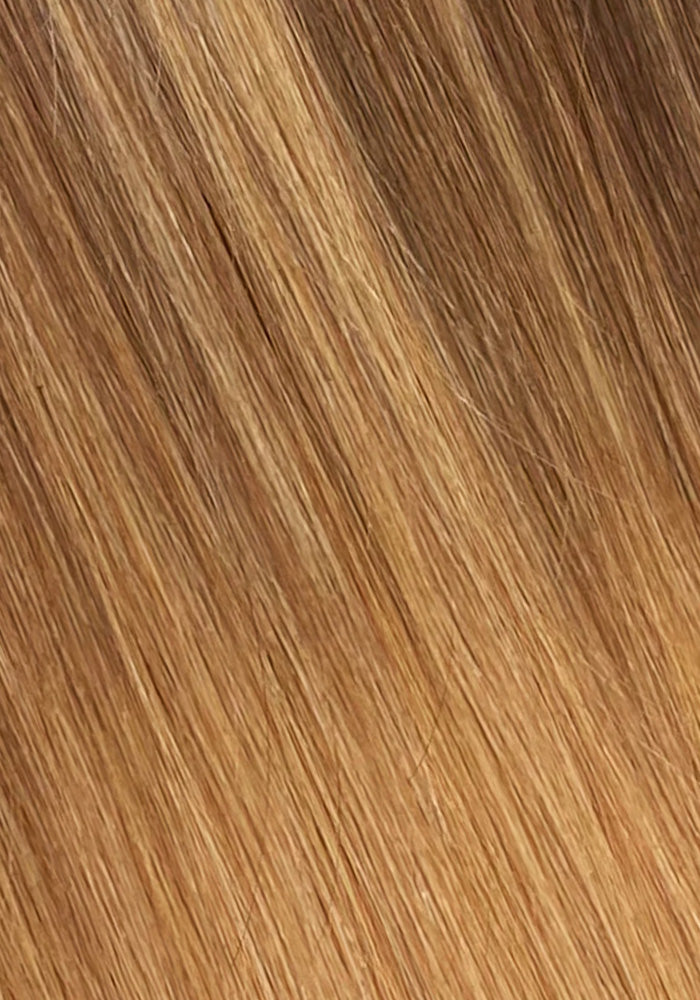 BELLAMI Professional Silk Seam™ | 240g 22" Ash Bronde/Strawberry Blonde (21/27) Ombre Clip-In Hair Extensions