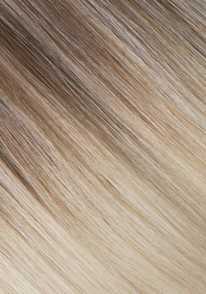 BELLAMI Professional Flex Weft | 20" 145g Ash Brown/Ash Blonde #8/#60 Balayage Hair Extensions