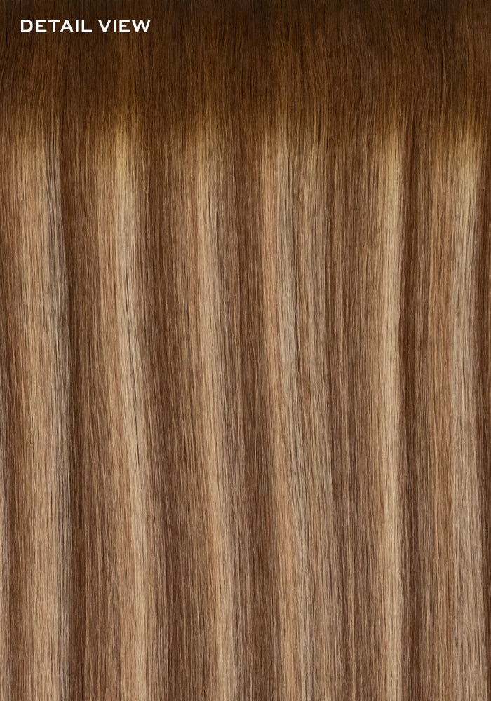 BELLAMI Professional Tape-In |  22" Caramel Sticky Buns (#5/#4/#22/#610) Rooted Eric Vaughn Blends