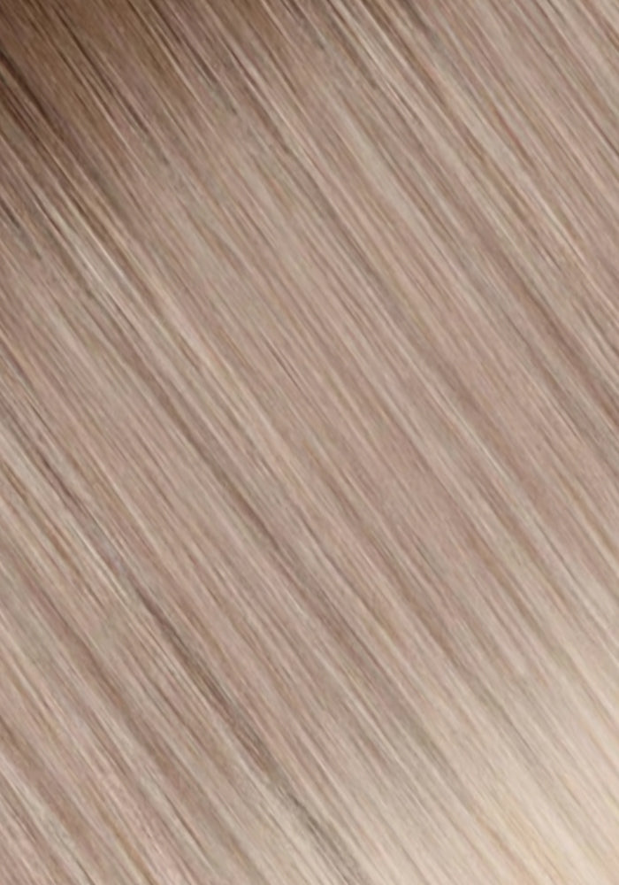 BELLAMI Professional Infinity Weft | 22" 85g Cool Mochachino Brown/White Blonde (#1CC/#80) Balayage Hair Extensions