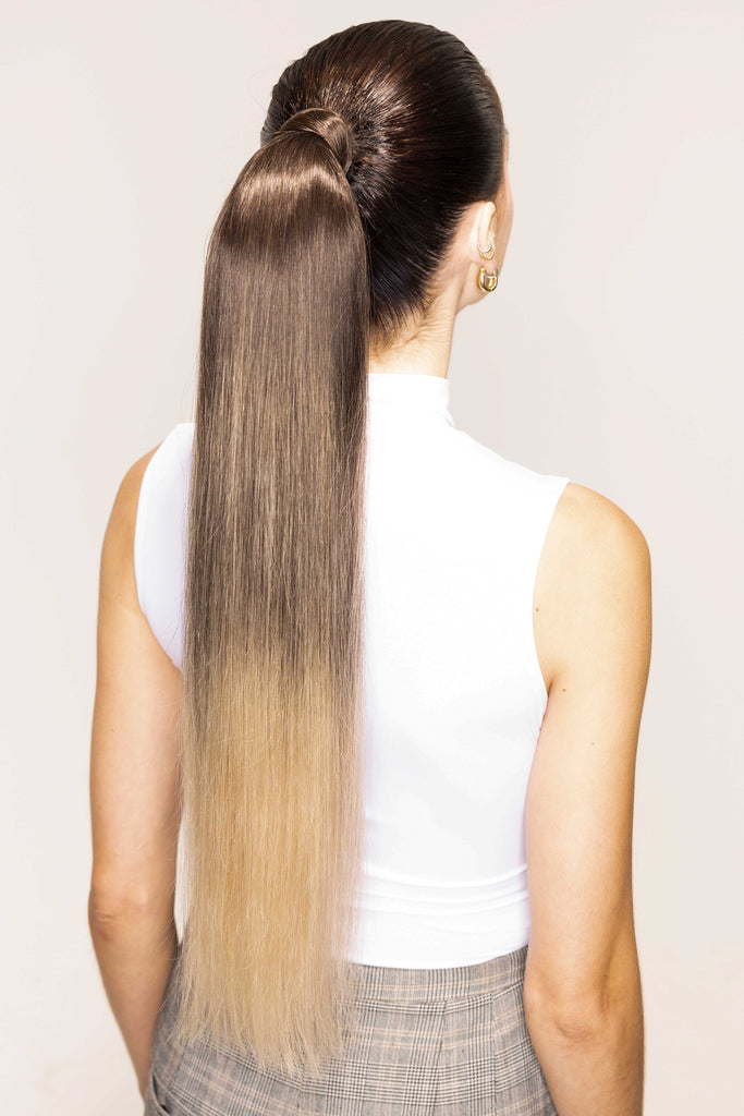 "The Ponytail" by Bellami x Andrew Fitzsimons | 24" 120g Mochachino Brown/Dirty Blonde (1C/18) Balayage