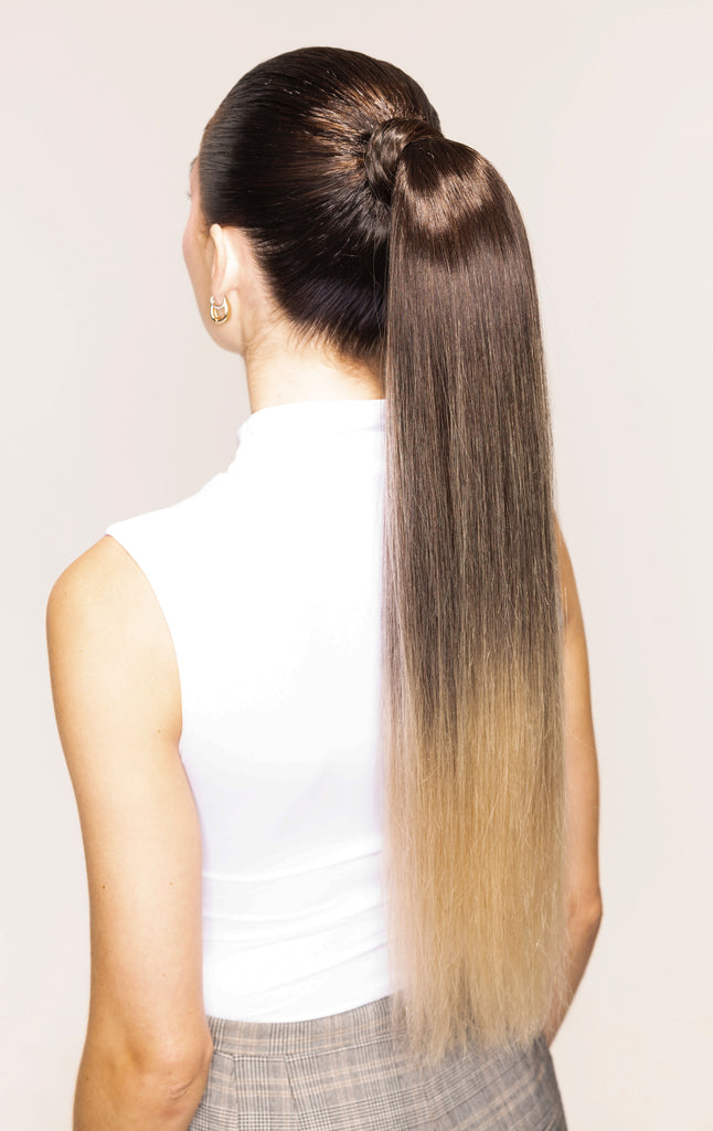 "The Ponytail" by Bellami x Andrew Fitzsimons | 20" 100g Mochachino Brown/Dirty Blonde (1C/18) Balayage