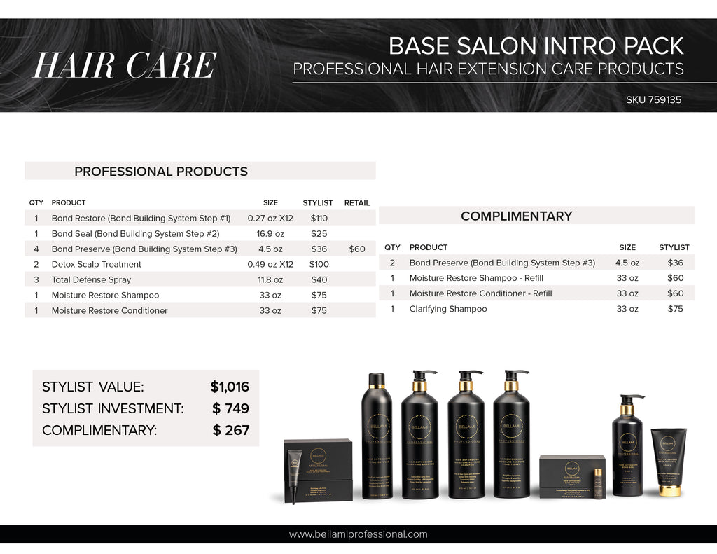 (CAN) BASE INTRO PACK (PROFESSIONAL HAIR EXTENSION CARE PRODUCTS)