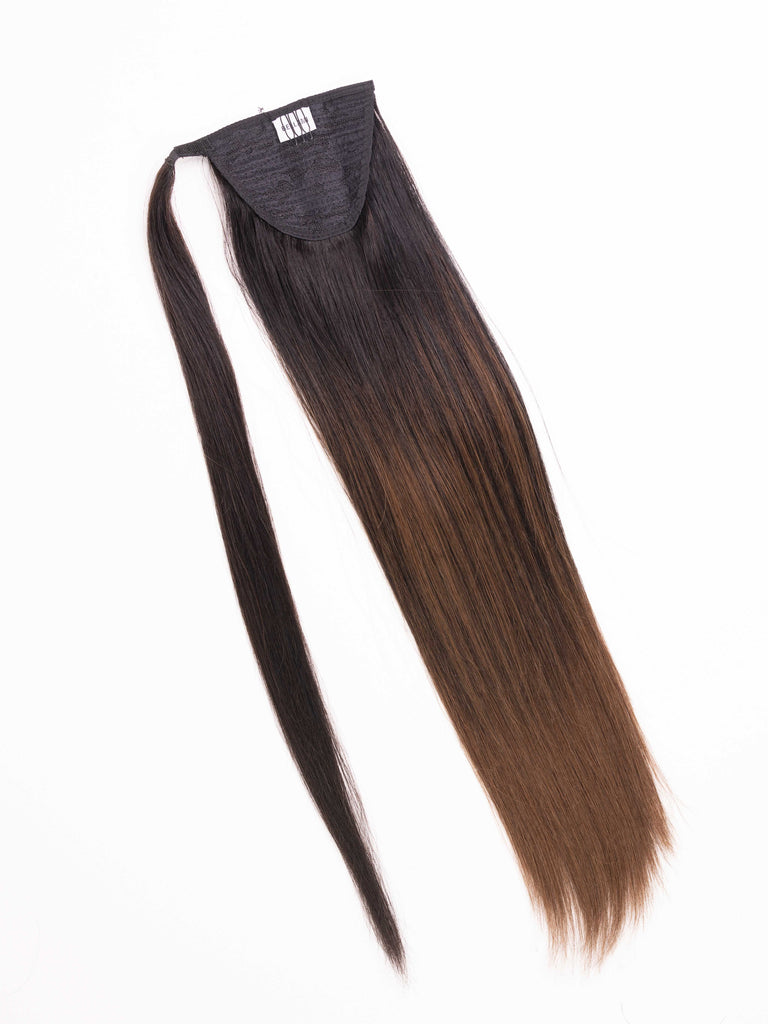 "The Ponytail" by Bellami x Andrew Fitzsimons | 20" 100g Off Black/Chocolate Brown (1B/4) Balayage