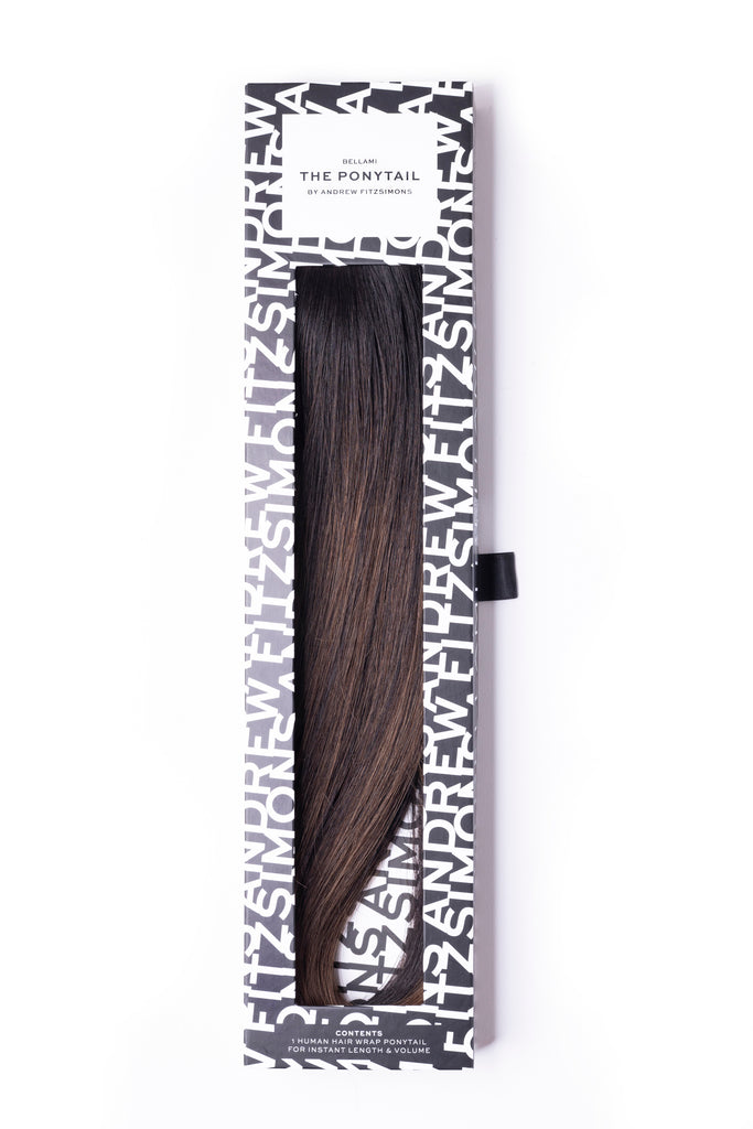 "The Ponytail" by Bellami x Andrew Fitzsimons | 20" 100g Off Black/Chocolate Brown (1B/4) Balayage