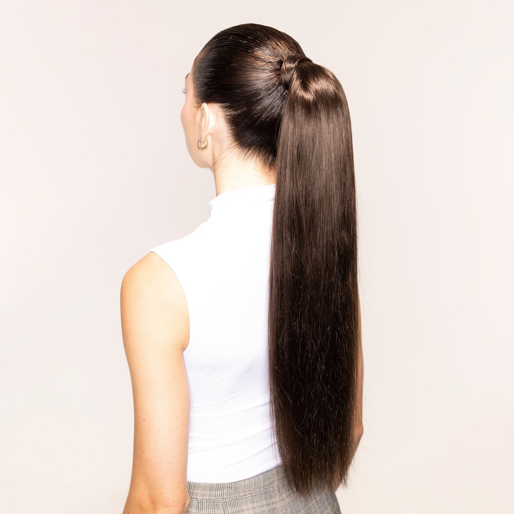 "The Ponytail" 2.0 by Bellami x Andrew Fitzsimons | Mochachino Brown 24"