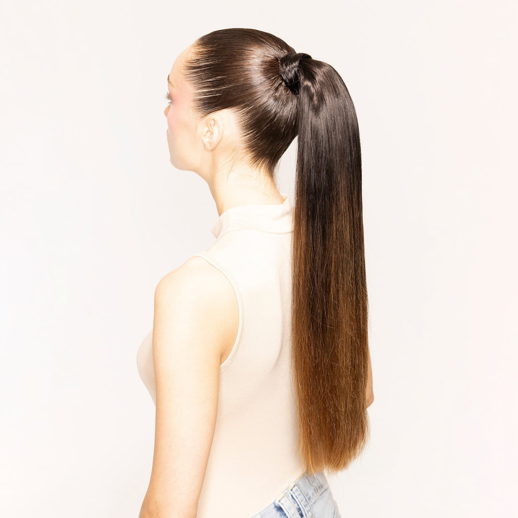 "The Ponytail" 2.0 by Bellami x Andrew Fitzsimons | Off Black/Chocolate Brown 24"