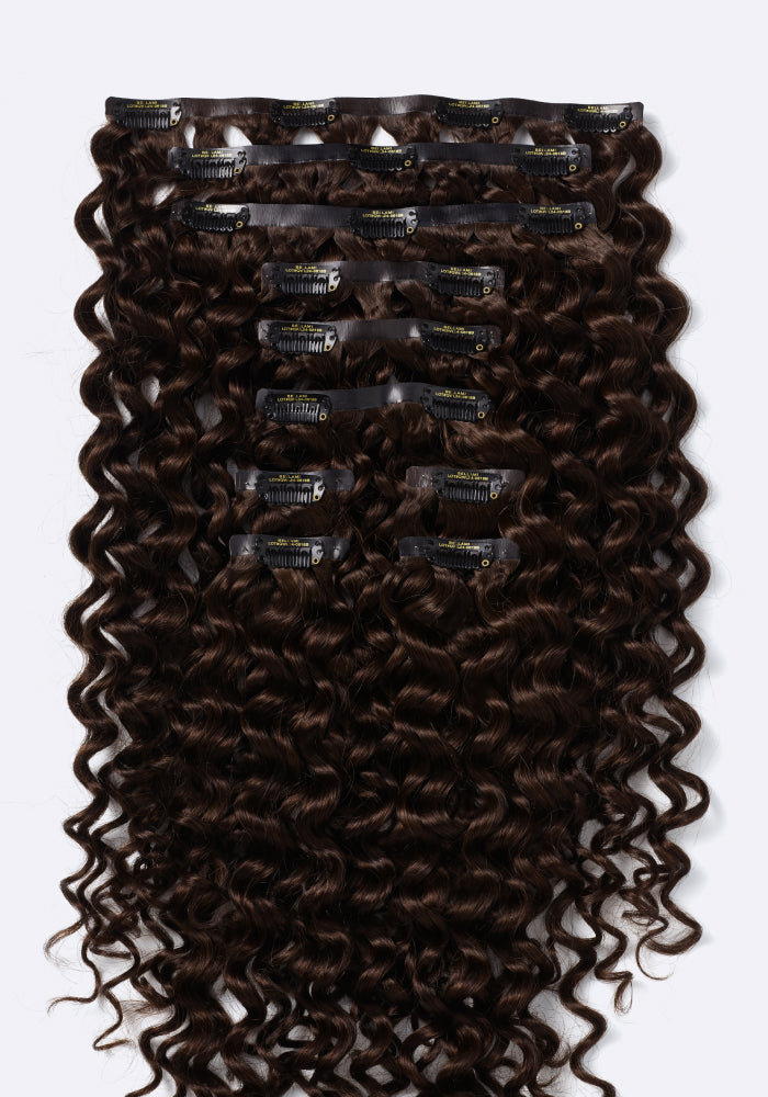 BELLAMI Professional Silk Seam™ | 230g  20"Dark Brown/Ash Brown Ombre (3A) Textured Hair Extensions