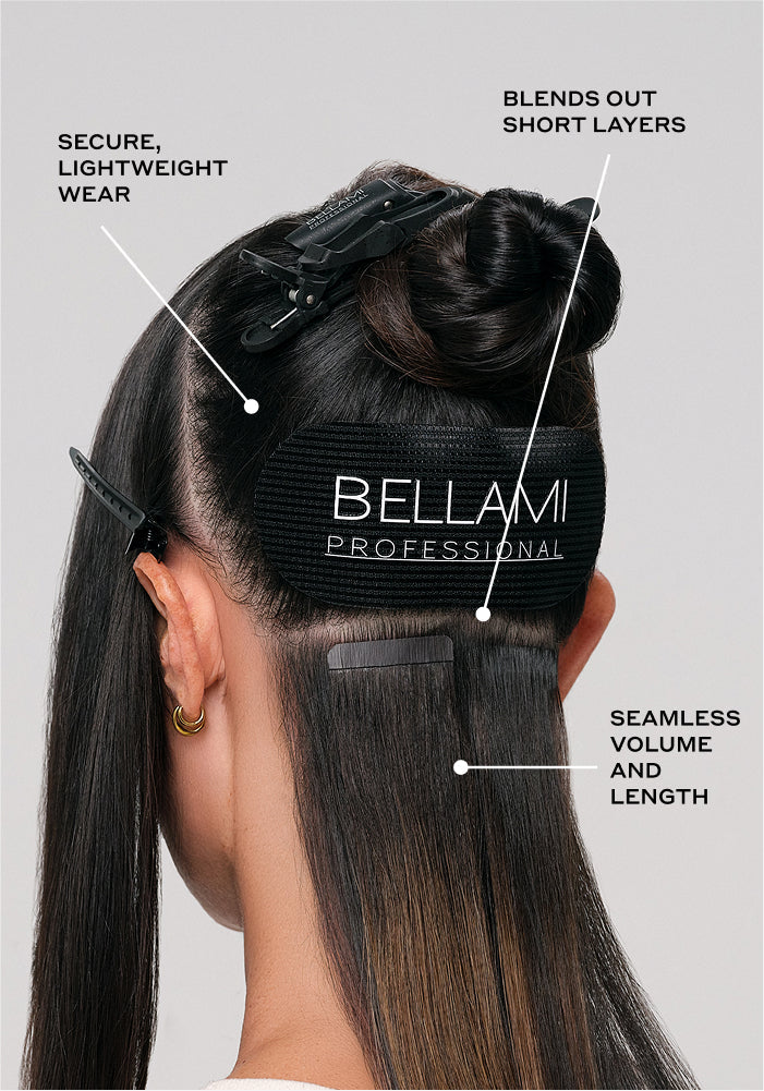 BELLAMI Professional Tape-In | 22" 50g Charcoal Latte (#60/1CC/80) Highlight Eric Vaughn Blends