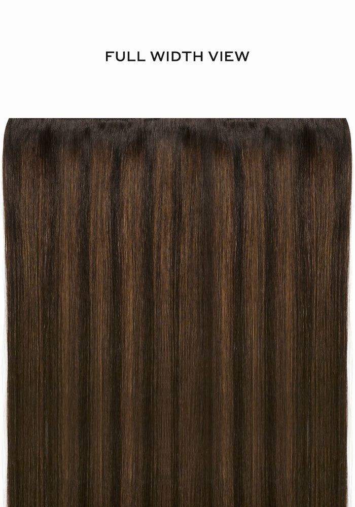 BELLAMI Professional Infinity Weft | 24" 90g Mocha Cookie (#2/2/6) Rooted Eric Vaughn Blends