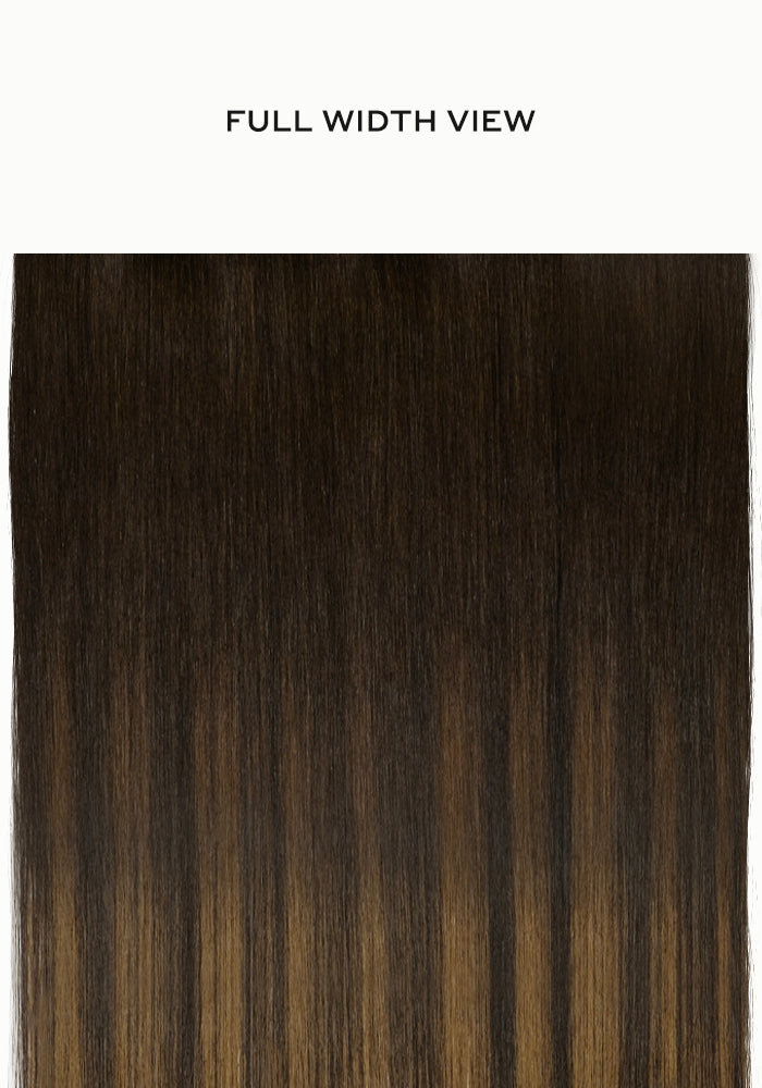 BELLAMI Professional Volume Weft | 24" 175g Sunlit Cocoa #1C/4/6 Hybrid Blend Hair Extensions