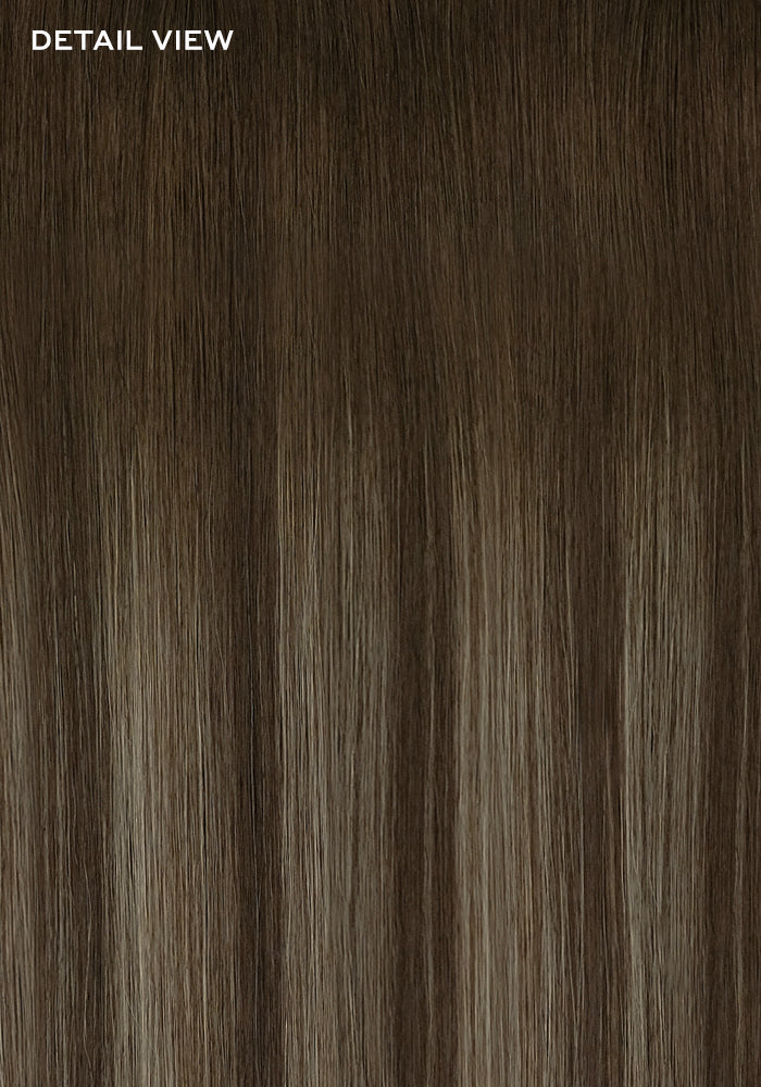 BELLAMI Professional Flex Weft | 16" 120g Walnut Glow #3/60 Hybrid Blend Hair Extensions