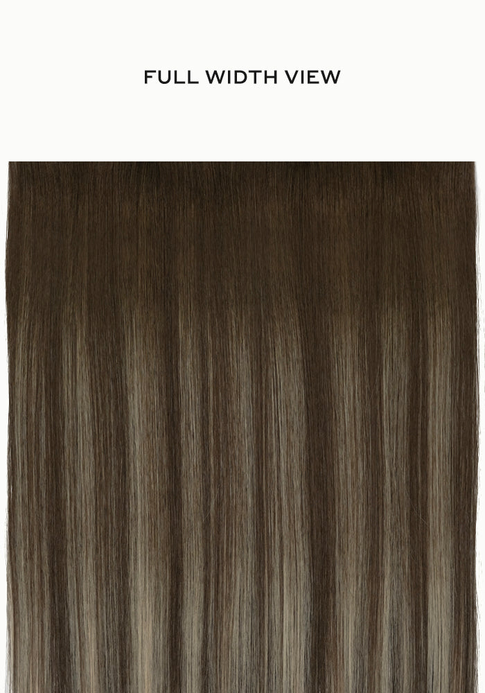 BELLAMI Professional Flex Weft | 16" 120g Walnut Glow #3/60 Hybrid Blend Hair Extensions