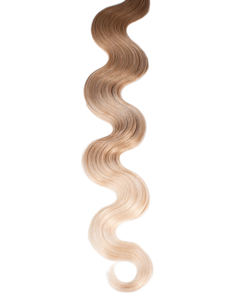 BELLAMI Professional Tape-In | 18" 50g Ash Brown/Ash Blonde #8/#60 Balayage Body Wave Hair Extensions