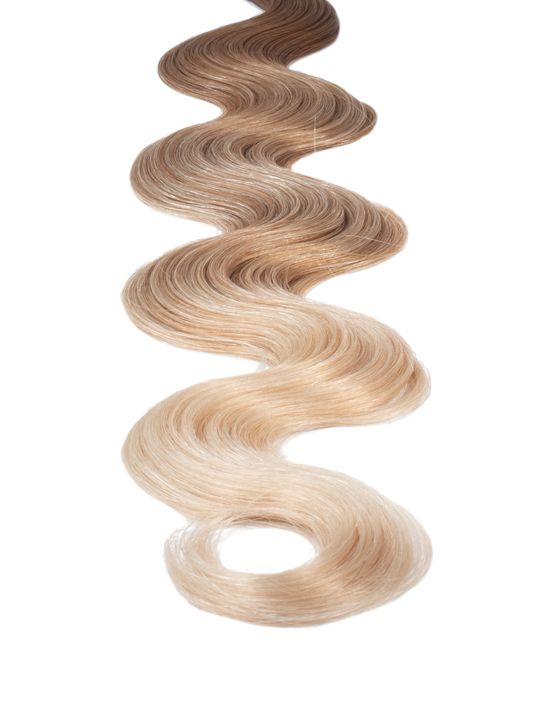 BELLAMI Professional Volume Weft | 24" 175g Ash Brown/Ash Blonde #8/#60 Balayage Body Wave Hair Extensions