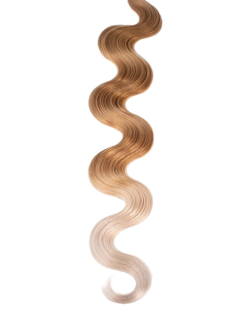 BELLAMI Professional Tape-In | 16" 50g Ash Brown/Golden Blonde #8/#610 Ombre Body Wave Hair Extensions