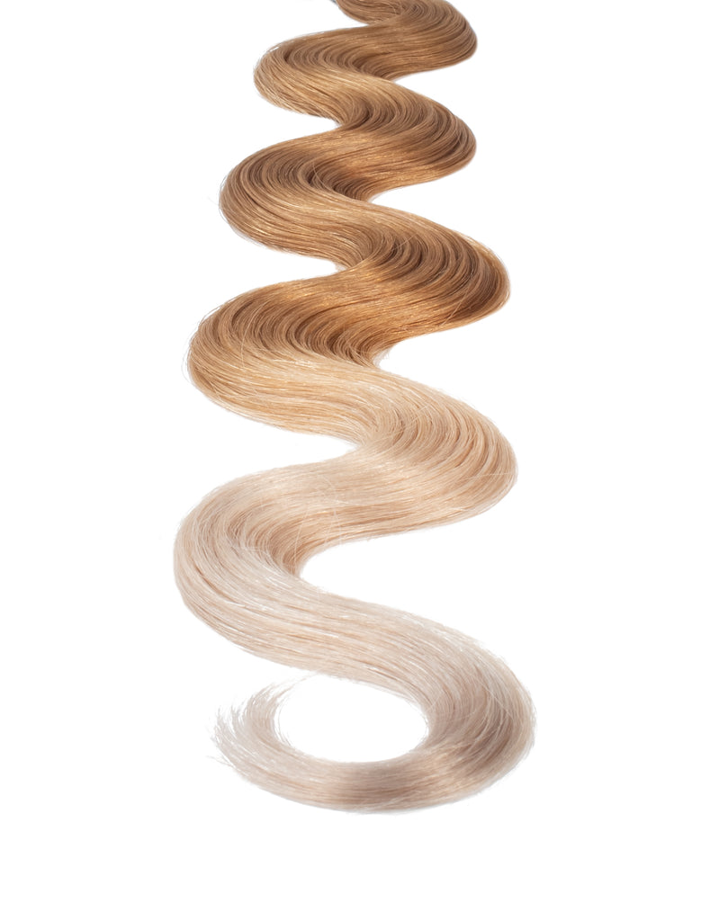 BELLAMI Professional Tape-In | 20" 50g Ash Brown/Golden Blonde #8/#610 Ombre Body Wave Hair Extensions