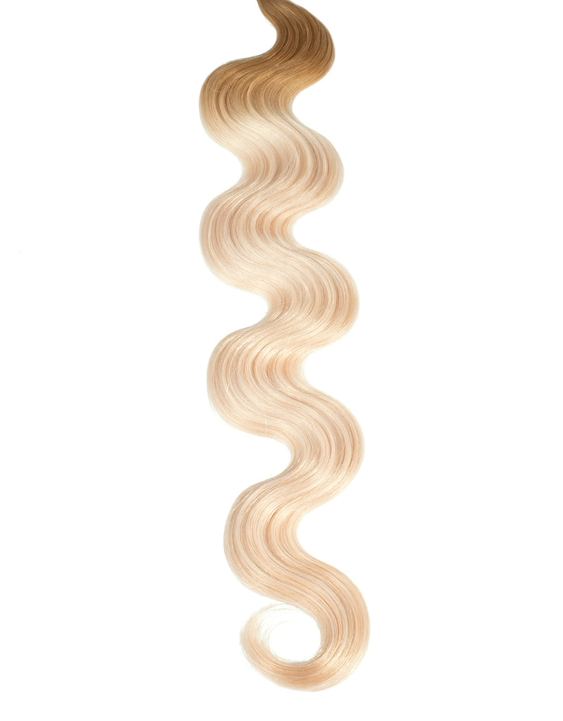 BELLAMI Professional Volume Weft | 20" 145g Ash Brown/Golden Blonde #8/#610 Rooted Body Wave Hair Extensions