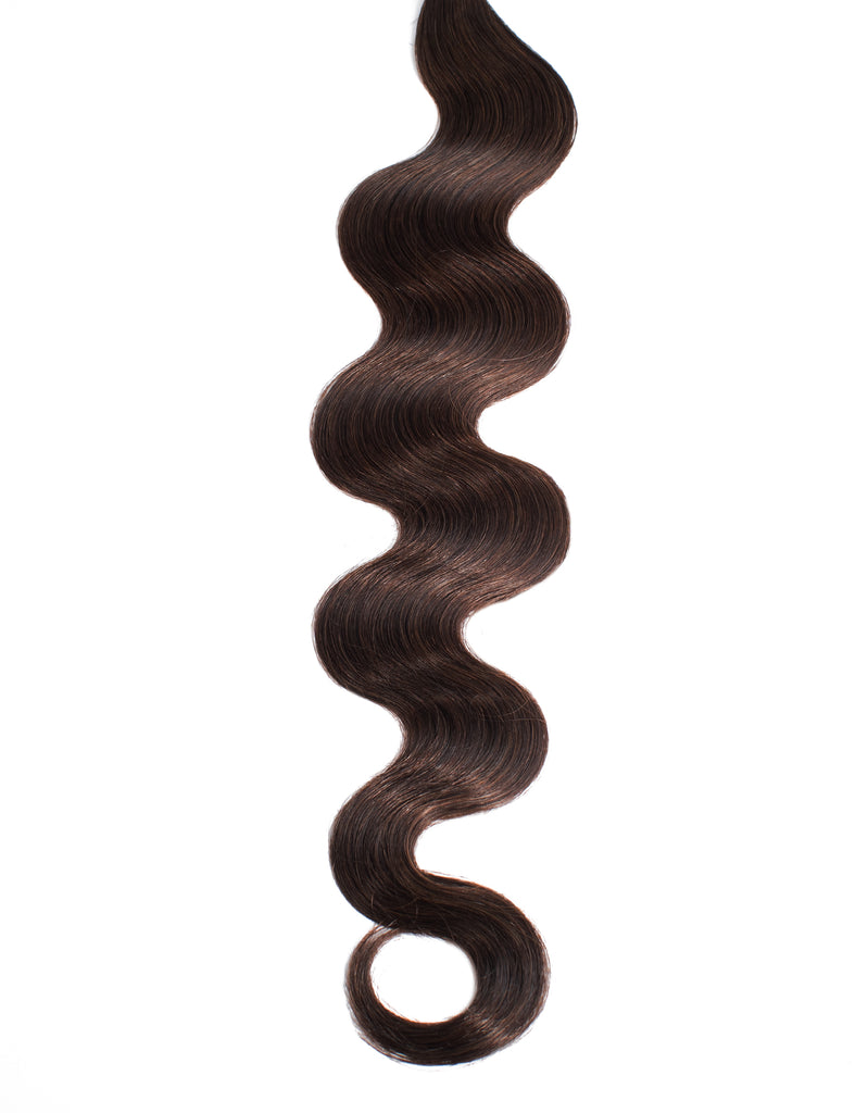BELLAMI Professional Tape-In | 18" 50g Dark Brown #2 Natural Body Wave Hair Extensions