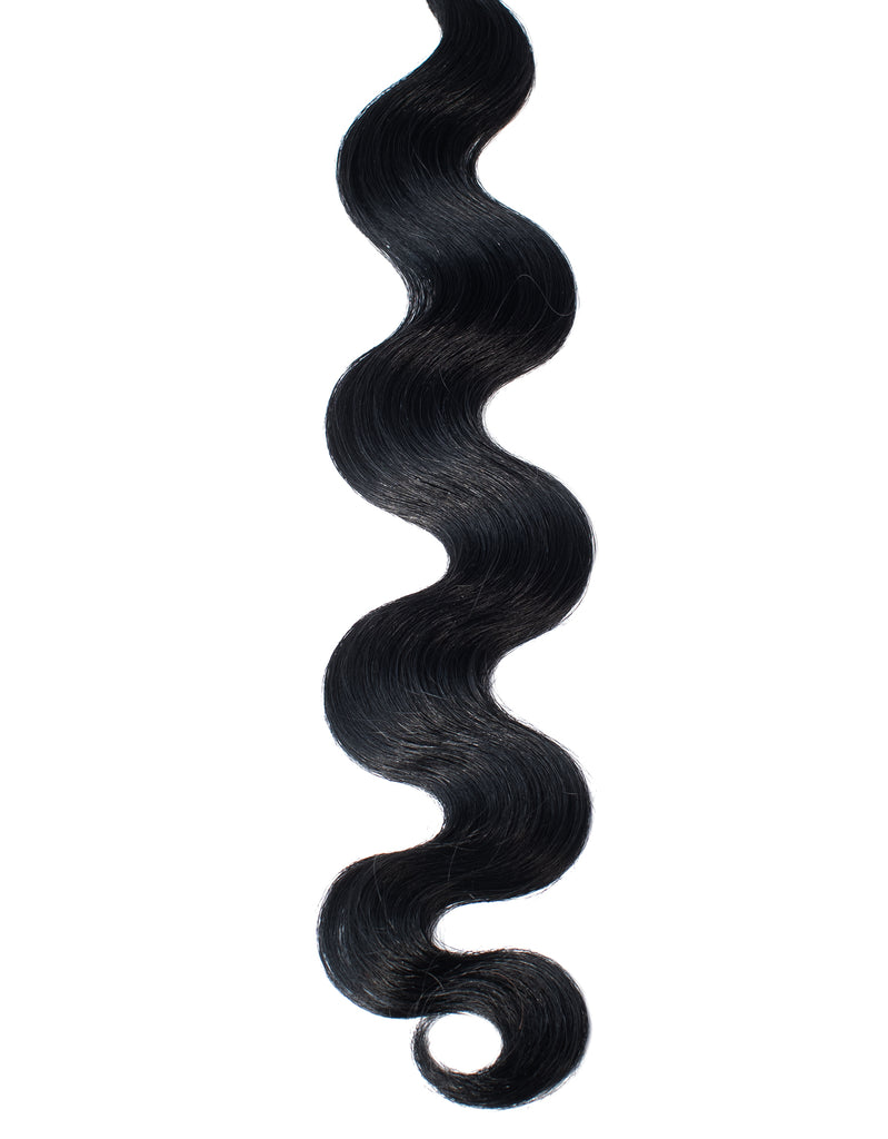 BELLAMI Professional Tape-In | 18" 50g Jet Black #1 Natural Body Wave Hair Extensions