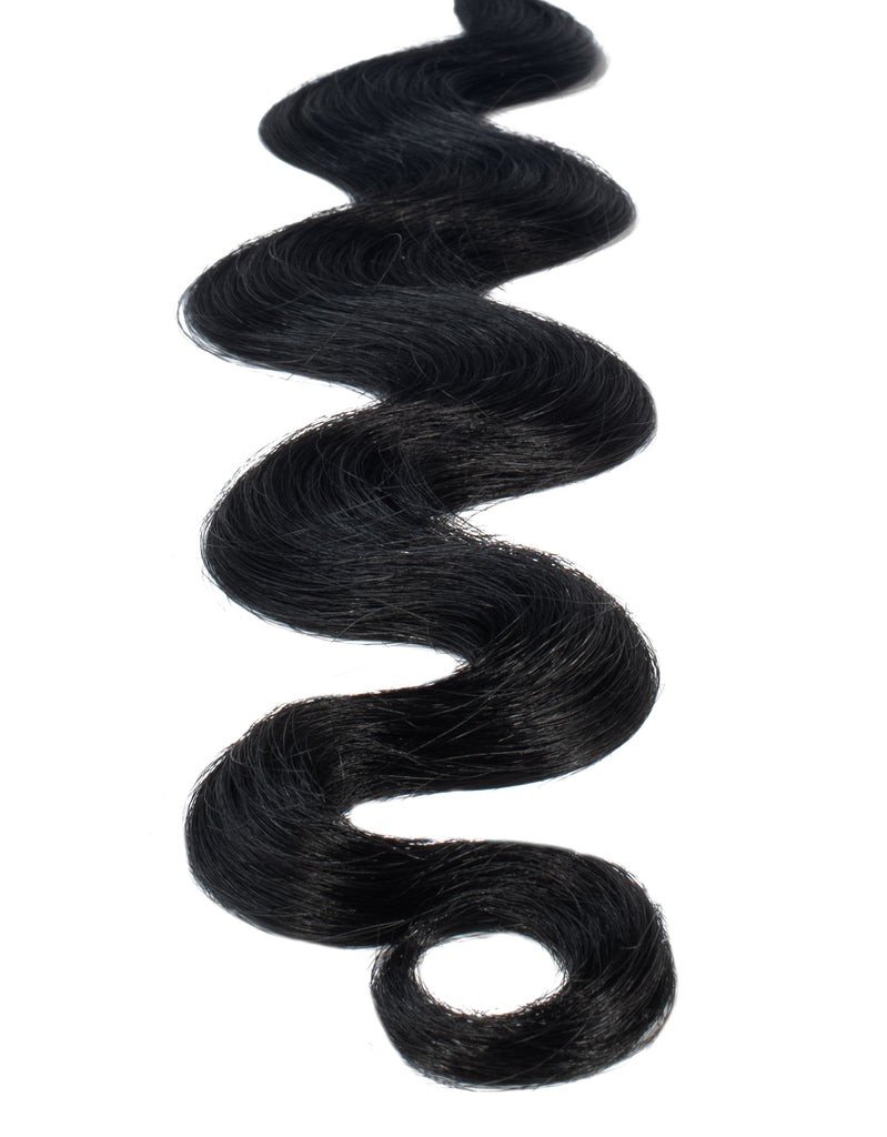 BELLAMI Professional Keratin Tip | 22" 25g  Jet Black #1 Natural Body Wave Hair Extensions