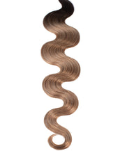 BELLAMI Professional Keratin Tip 20" 25g Mochachino Brown/Caramel Blonde #1C/#18/#46 Rooted Body Wave Hair Extensions
