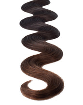 BELLAMI Professional Keratin Tip 16" 25g  Mochachino Brown/Chestnut Brown #1C/#6 Ombre Body Wave Hair Extensions