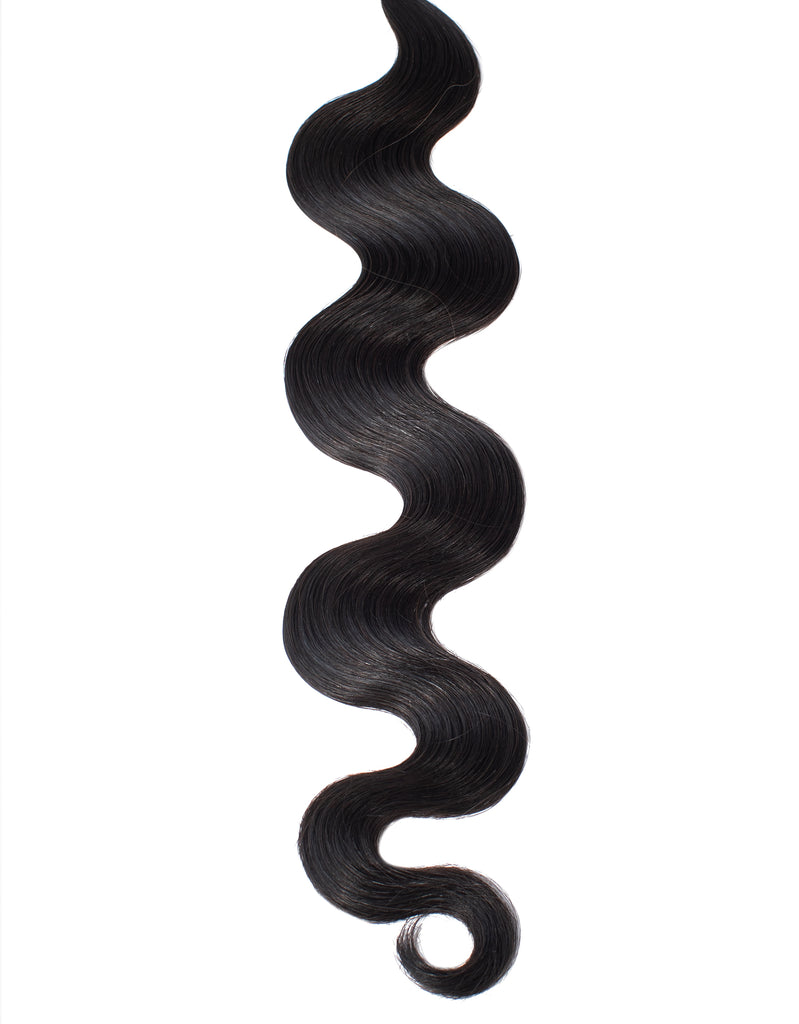 BELLAMI Professional Tape-In | 18" 50g Off Black #1B Natural Body Wave Hair Extensions