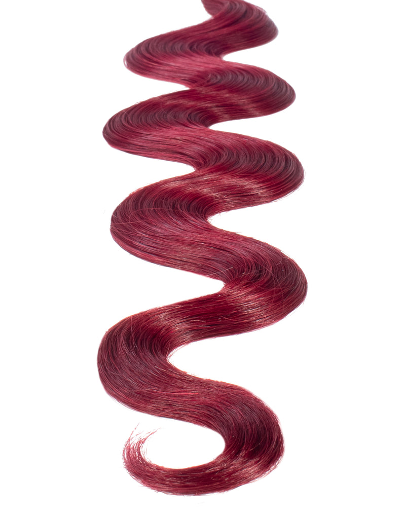 BELLAMI Professional Tape-In | 20" 50g Ruby Red #99J Natural Body Wave Hair Extensions