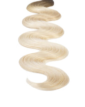 BELLAMI Professional Keratin Tip 16" 25g Walnut Brown/Ash Blonde #3/#60 Rooted Body Wave Hair Extensions