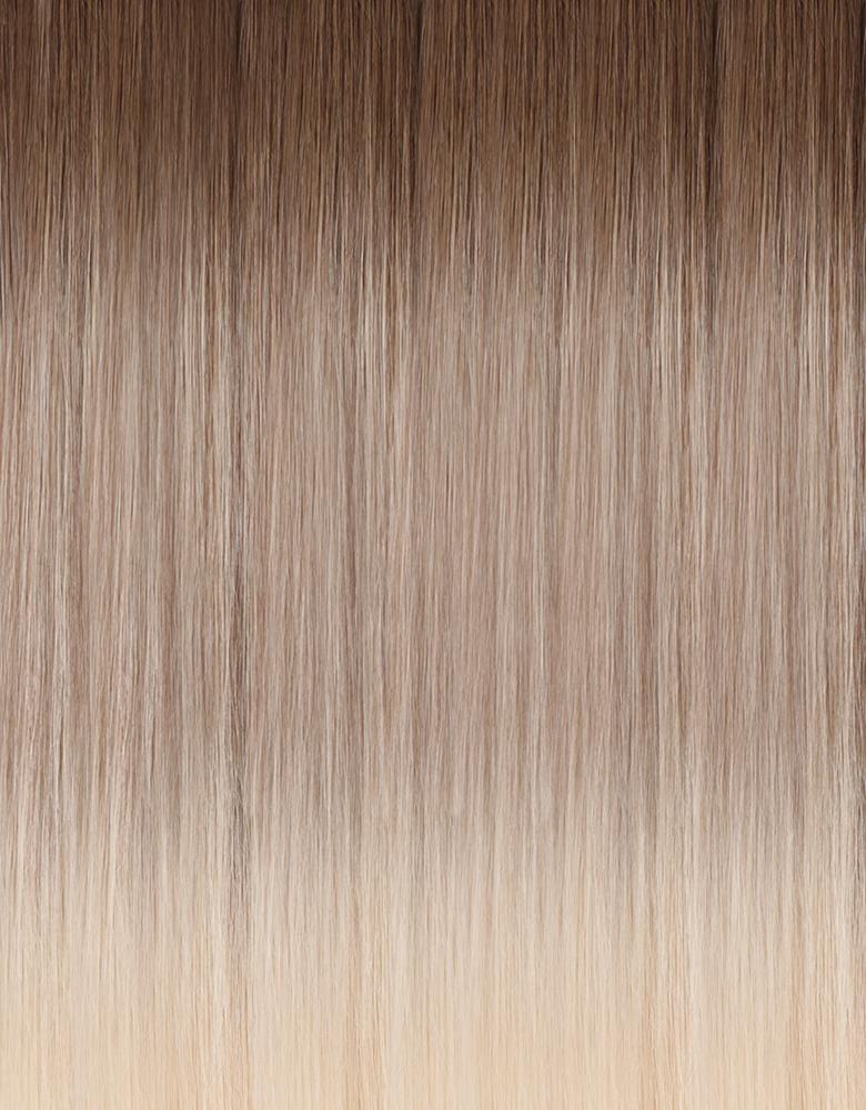 BELLAMI Professional I-Tips | 16" 25g Cool Mochachino Brown/White Blonde #1CC/#80 Balayage Hair Extensions