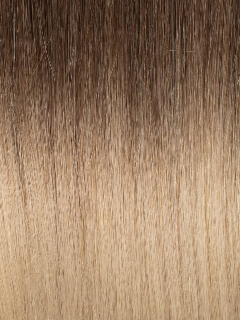 BELLAMI Professional Volume Weft | 24" 175g Brown Blonde #8/#12 Rooted Body Wave Hair Extensions