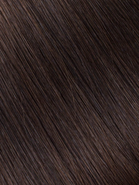 BELLAMI Professional Hand-Tied Weft 14" 48g Dark Brown #2 Natural Hair Extensions