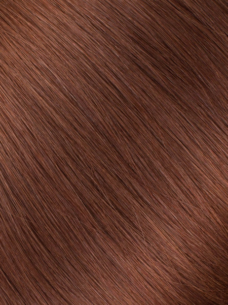 BELLAMI Professional Hand-Tied Weft 14" 48g Dark Chestnut Brown #10 Natural Hair Extensions
