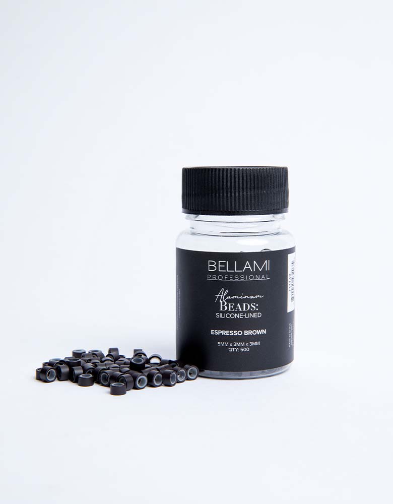 Aluminum Beads: Silicone-Lined (Volume Weft/Hand-Tied Weft) - 5mm x 3mm x 3mm