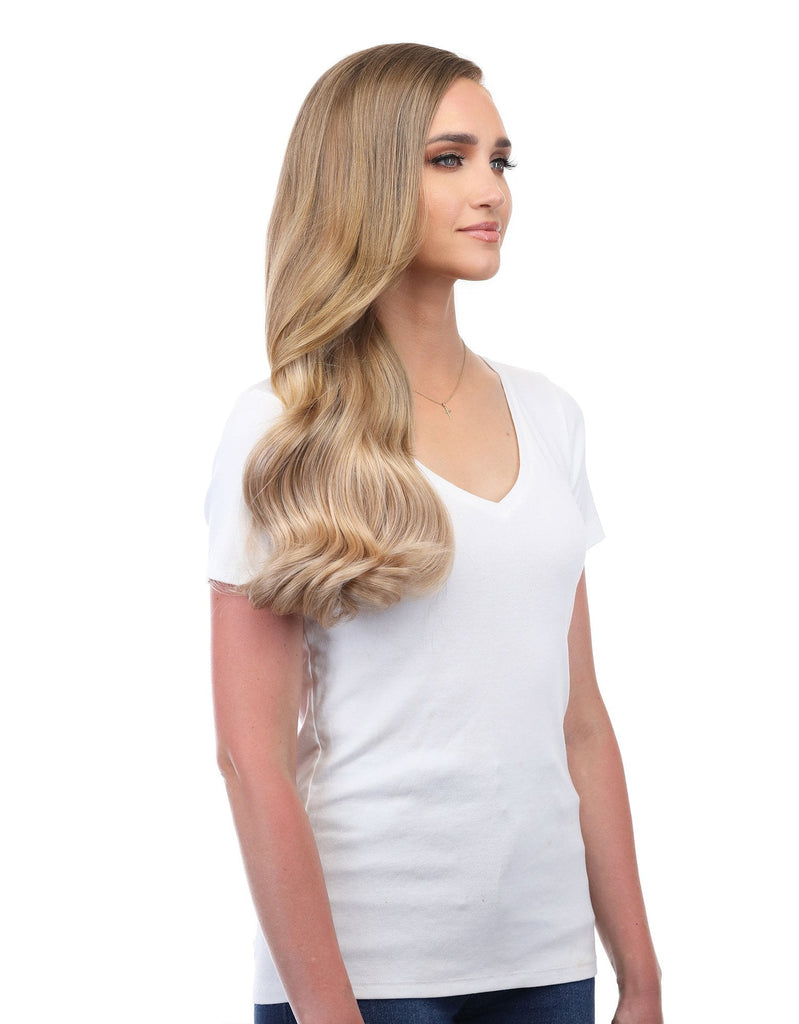 BELLAMI Professional Lace Weft | Maxima 260g 20" Dirty Blonde (18) Natural Clip-In Hair Extensions