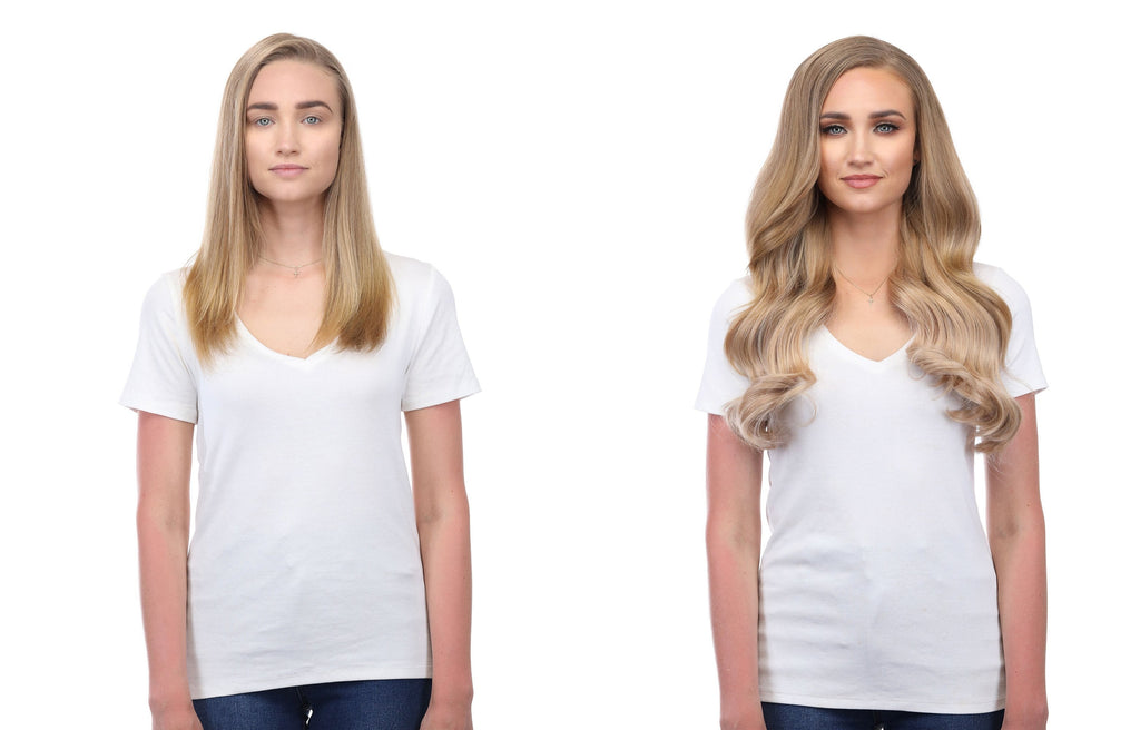 BELLAMI Professional Lace Weft | Maxima 260g 20" Dirty Blonde (18) Natural Clip-In Hair Extensions