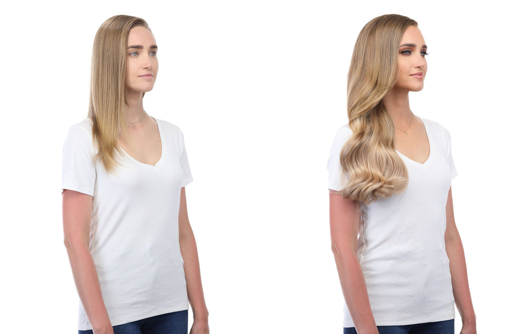 BELLAMI Professional Lace Weft | Maxima 260g 20" Dirty Blonde (18) Natural Clip-In Hair Extensions