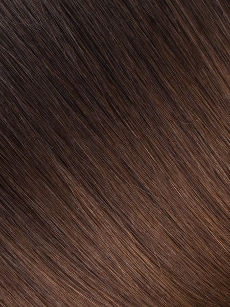 BELLAMI Professional Hand-Tied Weft 18" 64g Mochachino Brown/Chestnut Brown #1C/#6 Ombre Hair Extensions