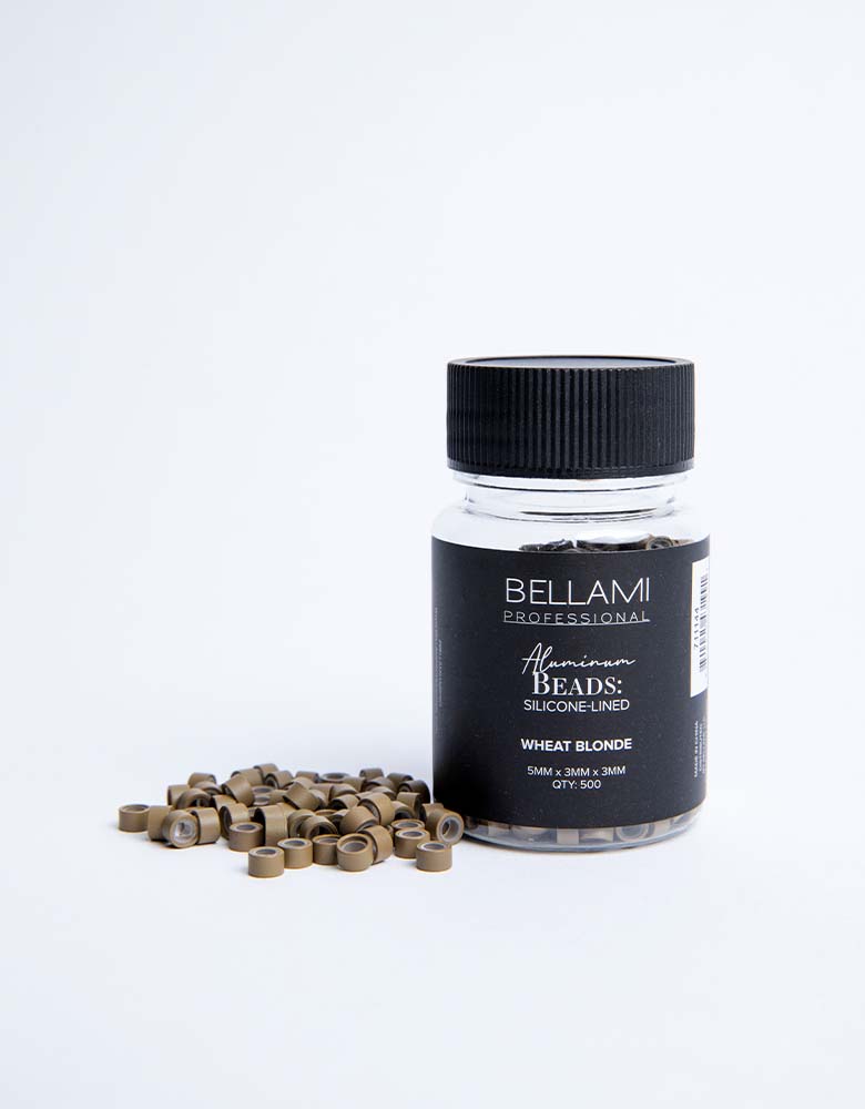 Aluminum Beads: Silicone-Lined (Volume Weft/Hand-Tied Weft) - 5mm x 3mm x 3mm