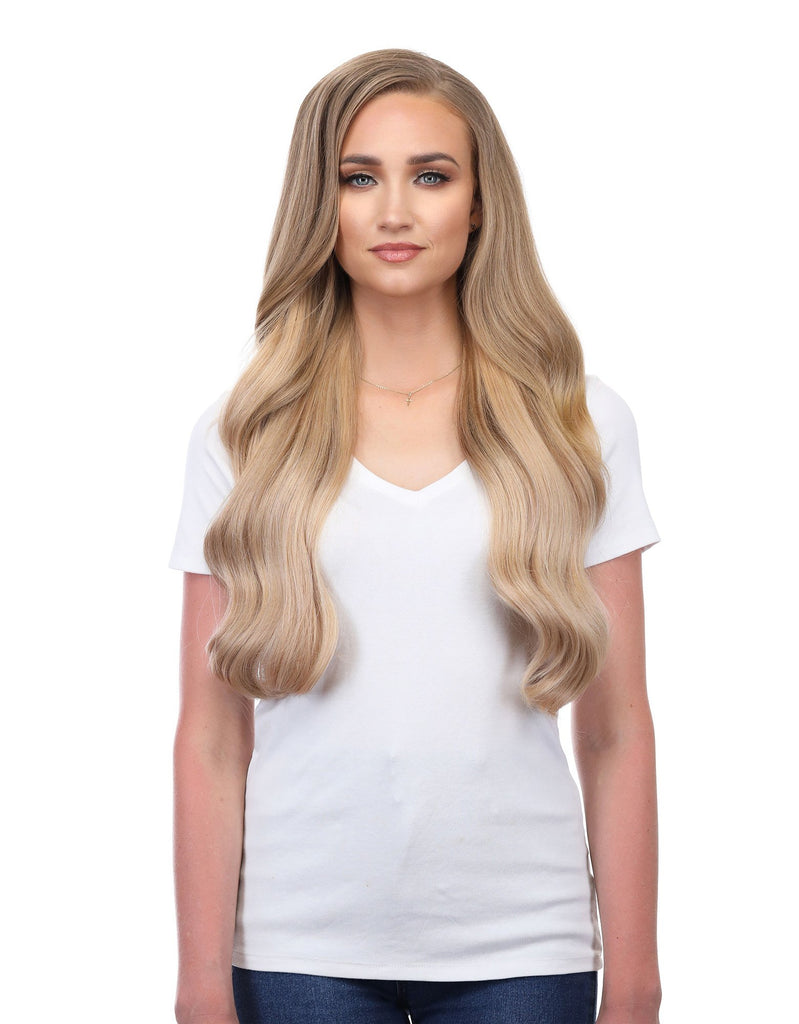 BELLAMI Professional Lace Weft | BOO-GATTI 340G 22" Dirty Blonde (18) Natural Clip-In Hair Extensions
