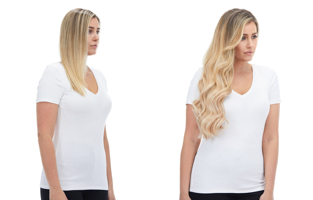 BELLAMI Professional Lace Weft | Maxima 260g 20" Butter Blonde (P10/16/60) Natural Clip-In Hair Extensions