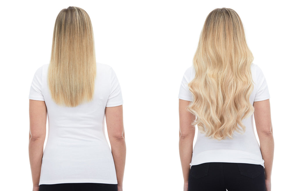 BELLAMI Professional Lace Weft | Maxima 260g 20" Butter Blonde (P10/16/60) Natural Clip-In Hair Extensions