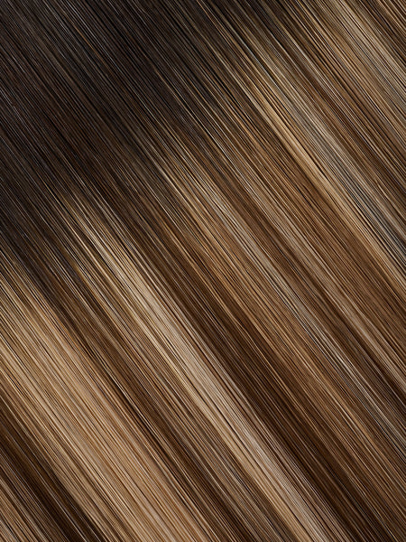 BELLAMI Professional Infinity Weft | 20" 80g Chocolate Rebel #1C/24/18/46/4 Hybrid Blends Hair Extensions