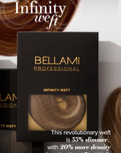 BELLAMI Professional Infinity Weft 20" 80g Espresso Smokeshow #1C/24/6C Hybrid Blends Hair Extensions
