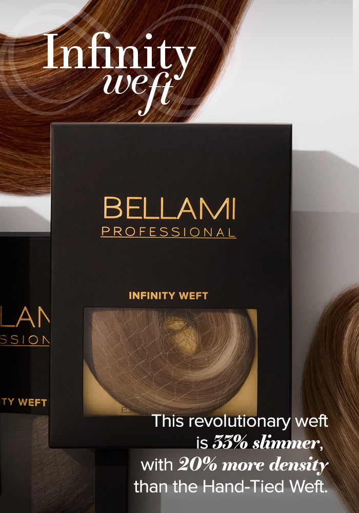 BELLAMI Professional Infinity Weft 24" 90g Off Black 1B Natural Hair