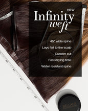 BELLAMI Professional Infinity Weft 24" 90g Espresso Smokeshow #1C/24/6C Hybrid Blends Hair Extensions