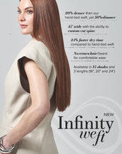 BELLAMI Professional Infinity Weft 16" 60g Chocolate Rebel #1C/24/18/46/4 Hybrid Blends Hair Extensions
